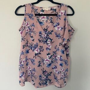 Women's Pink Republic Light Pink Floral Blouse/ Size Medium